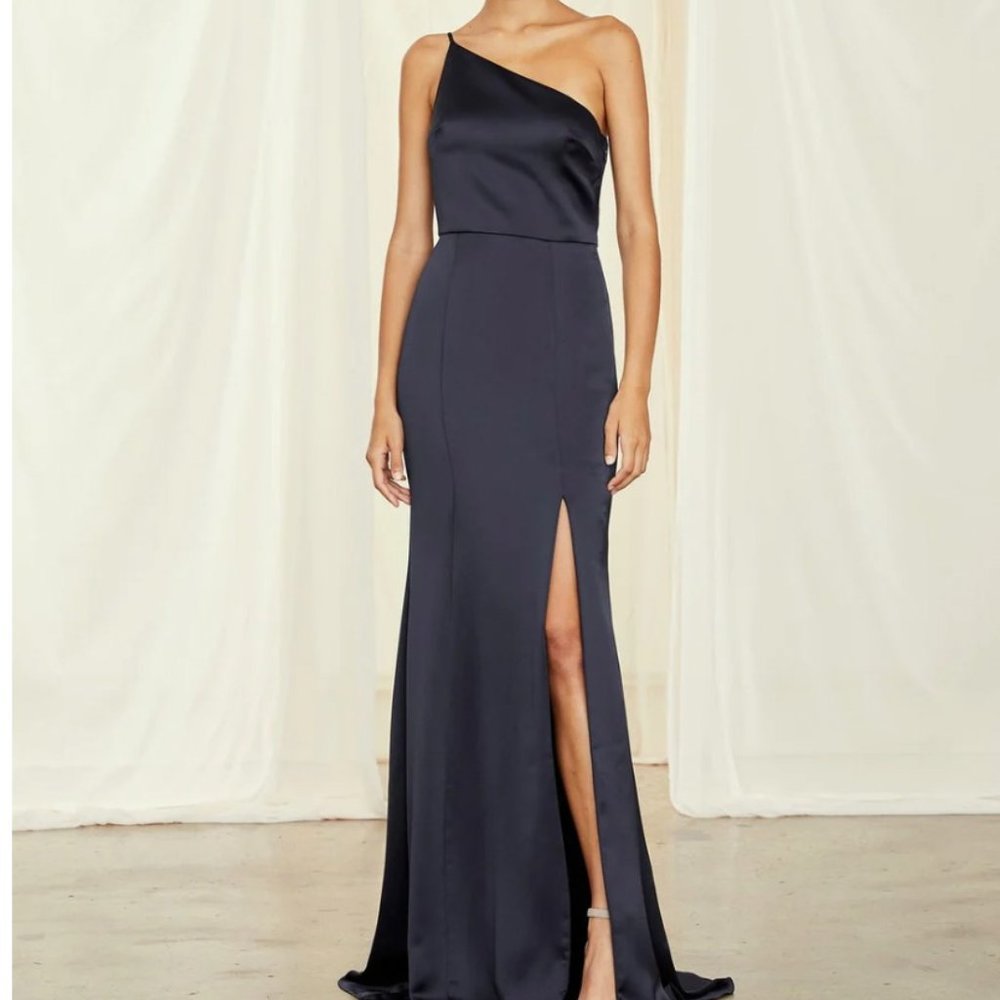 Amsale Navy Bridesmaid Dress Kaia